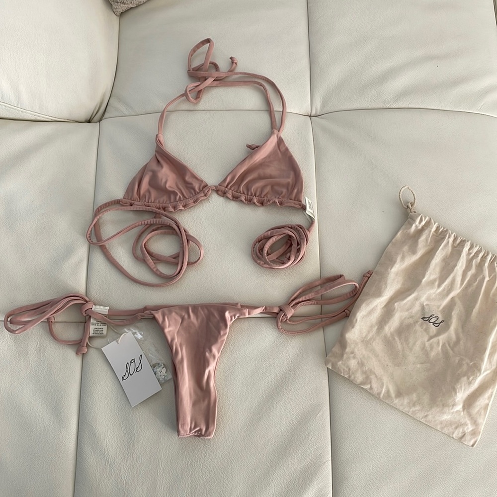 NEW Swell Obsessed Swimwear bikini in rose gold (XS/S) - Picture 2 of 10